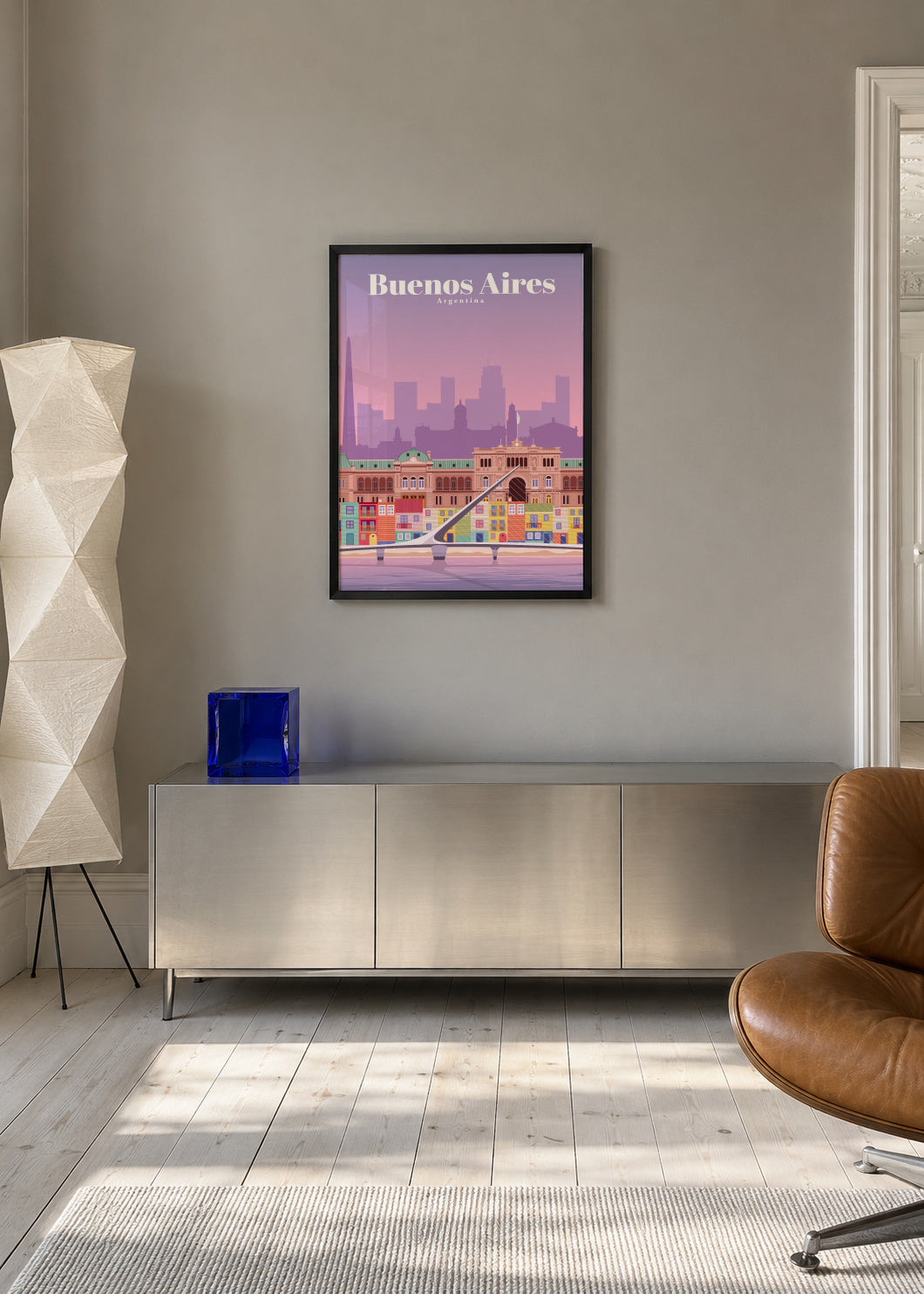 Travel to Buenos Aires - Framed poster in an interior