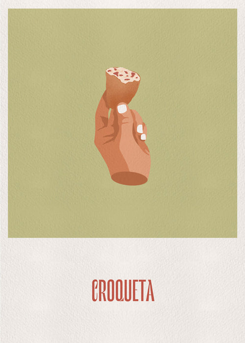 Keuken kunst Kroket illustratie