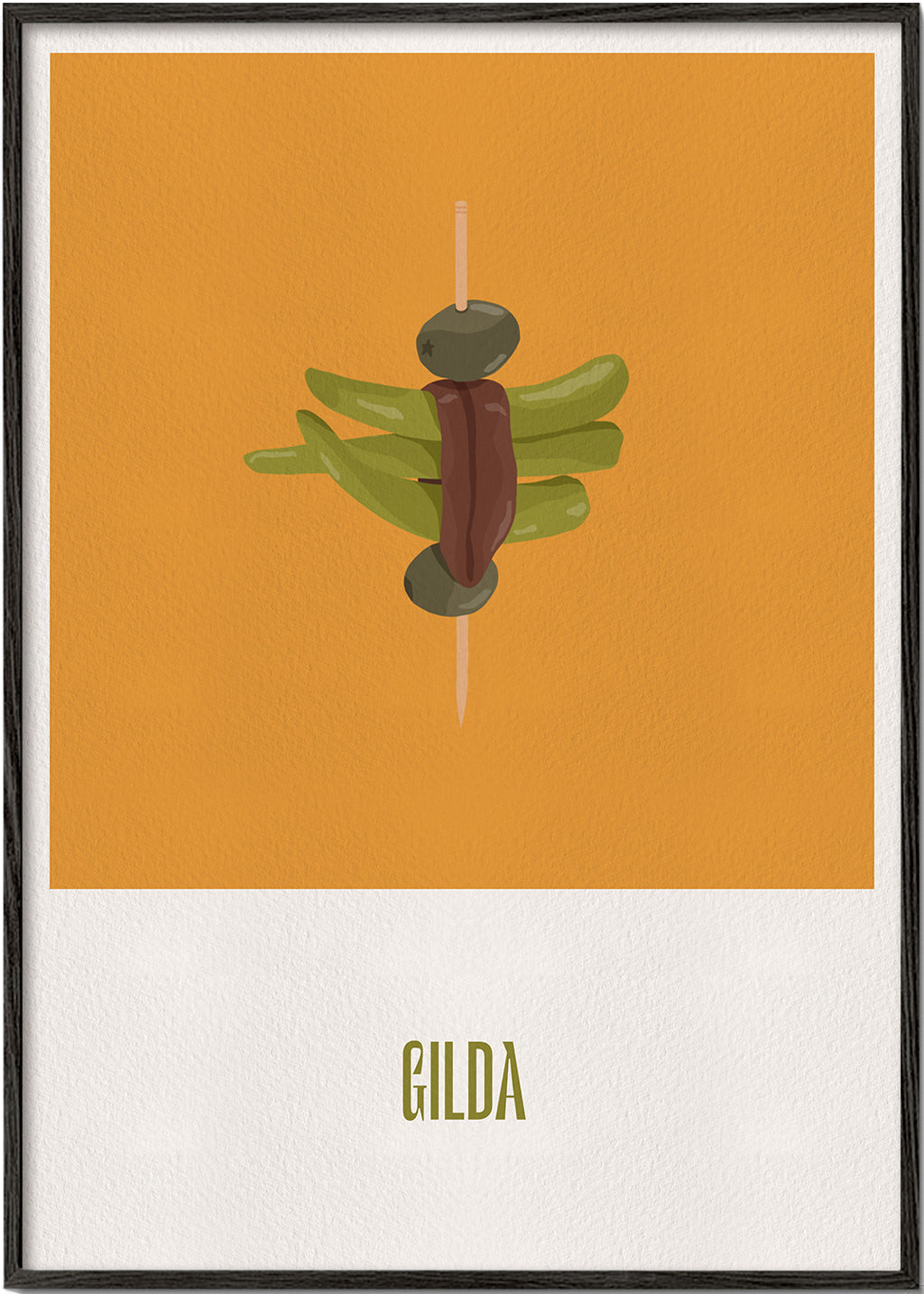 Keuken kunst Gilda geïllustreerde spies