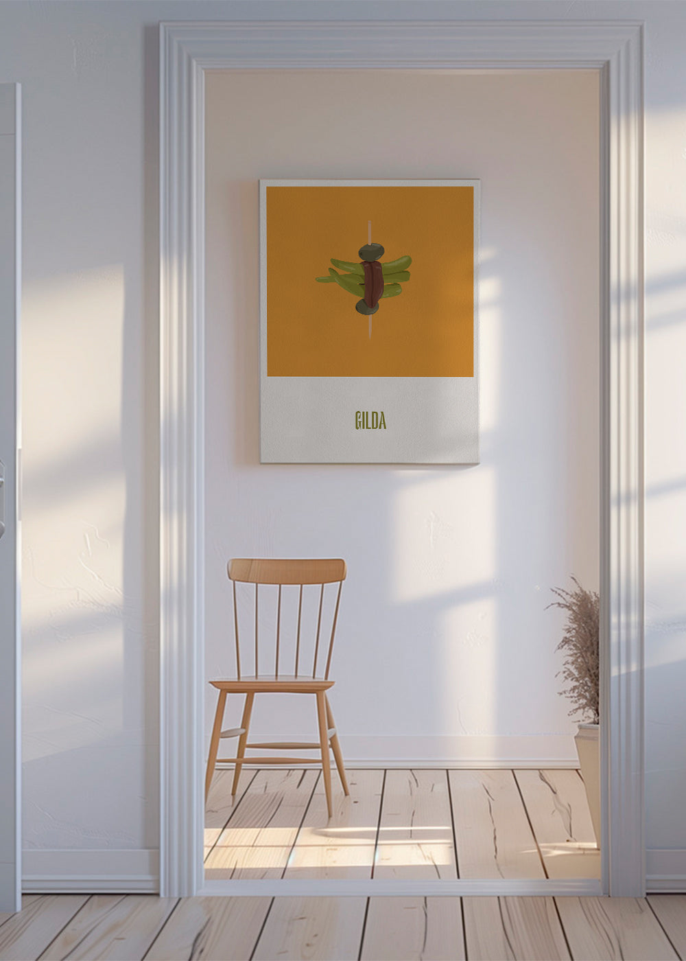 Keuken kunst Gilda geïllustreerde spies