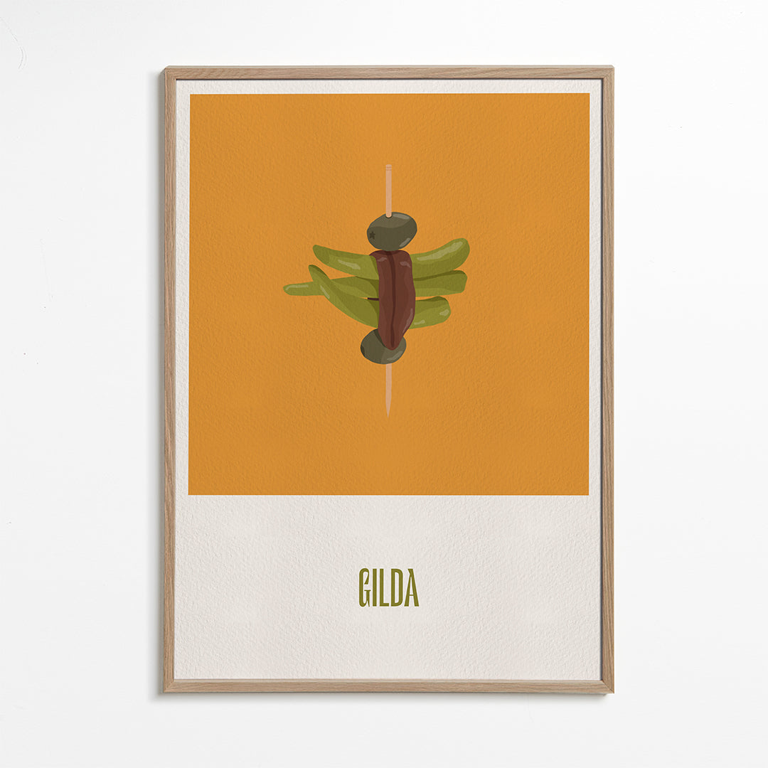 Keuken kunst Gilda geïllustreerde spies