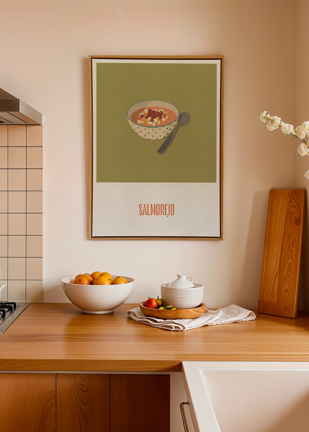 Keuken kunst Salmorejo illustratie