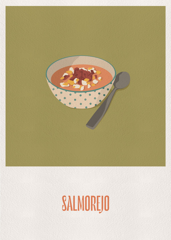 Keuken kunst Salmorejo illustratie