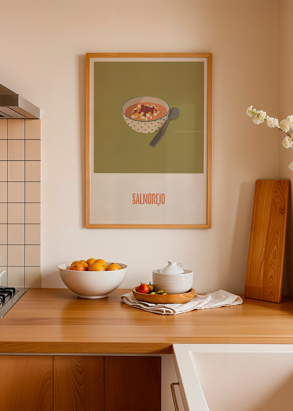 Keuken kunst Salmorejo illustratie