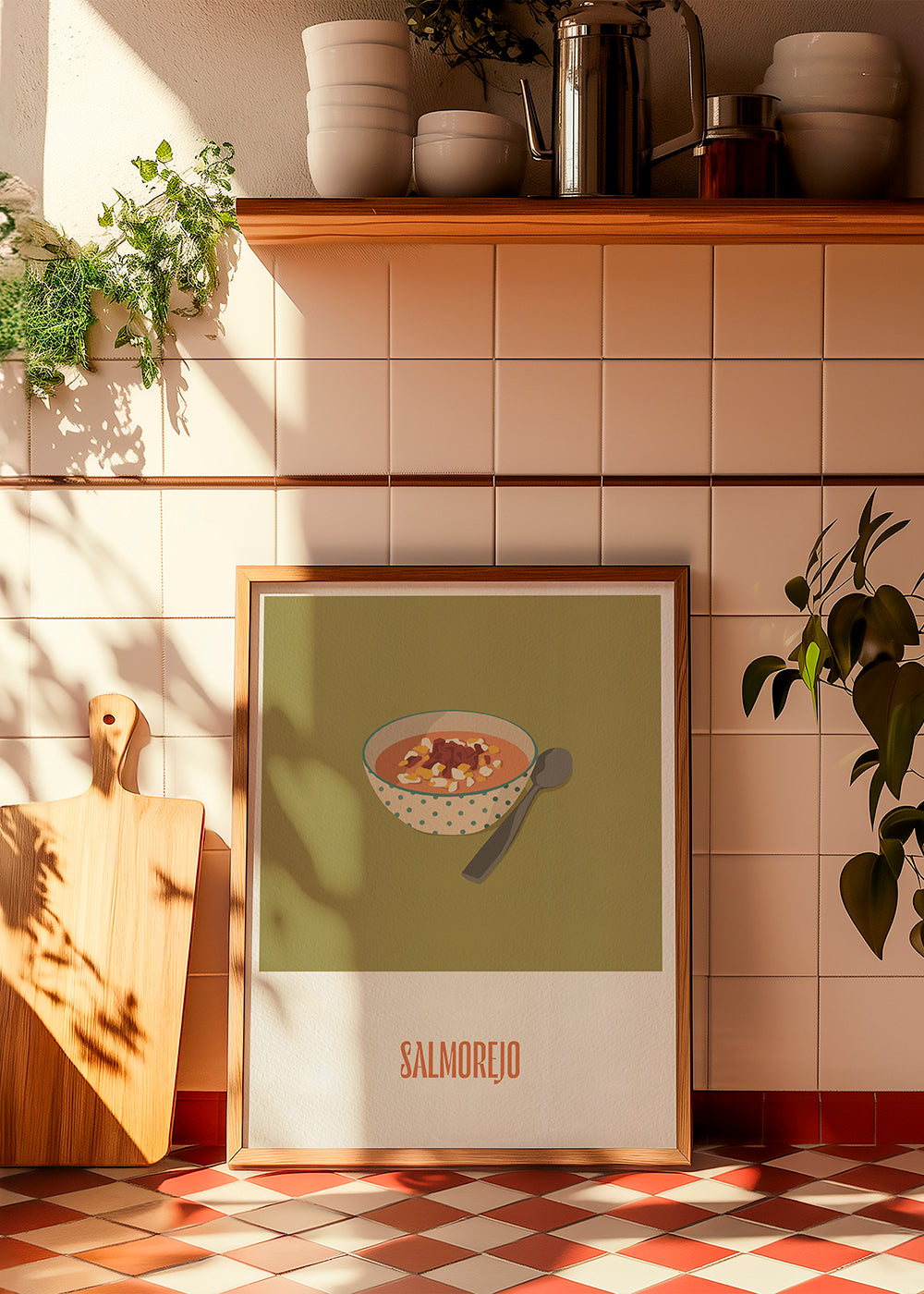 Keuken kunst Salmorejo illustratie