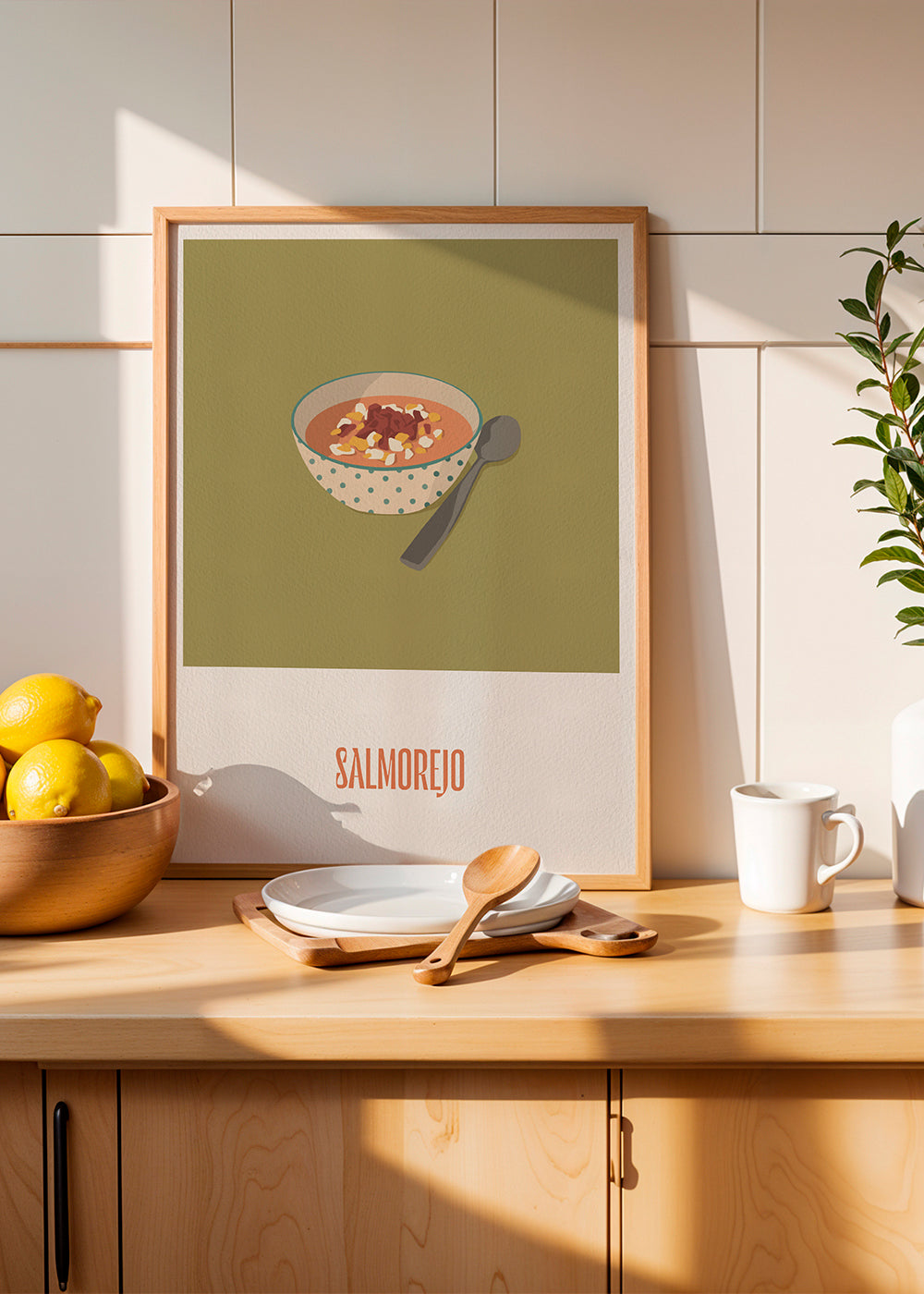 Keuken kunst Salmorejo illustratie