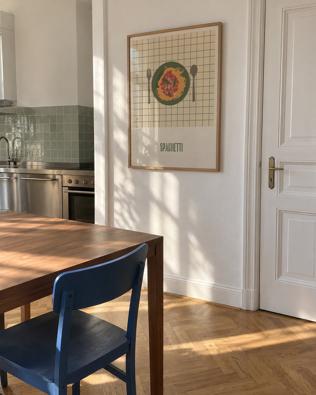 Spaghetti - Framed poster in an interior