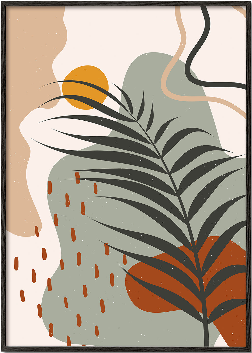 Botanische poster met tropisch blad minimal