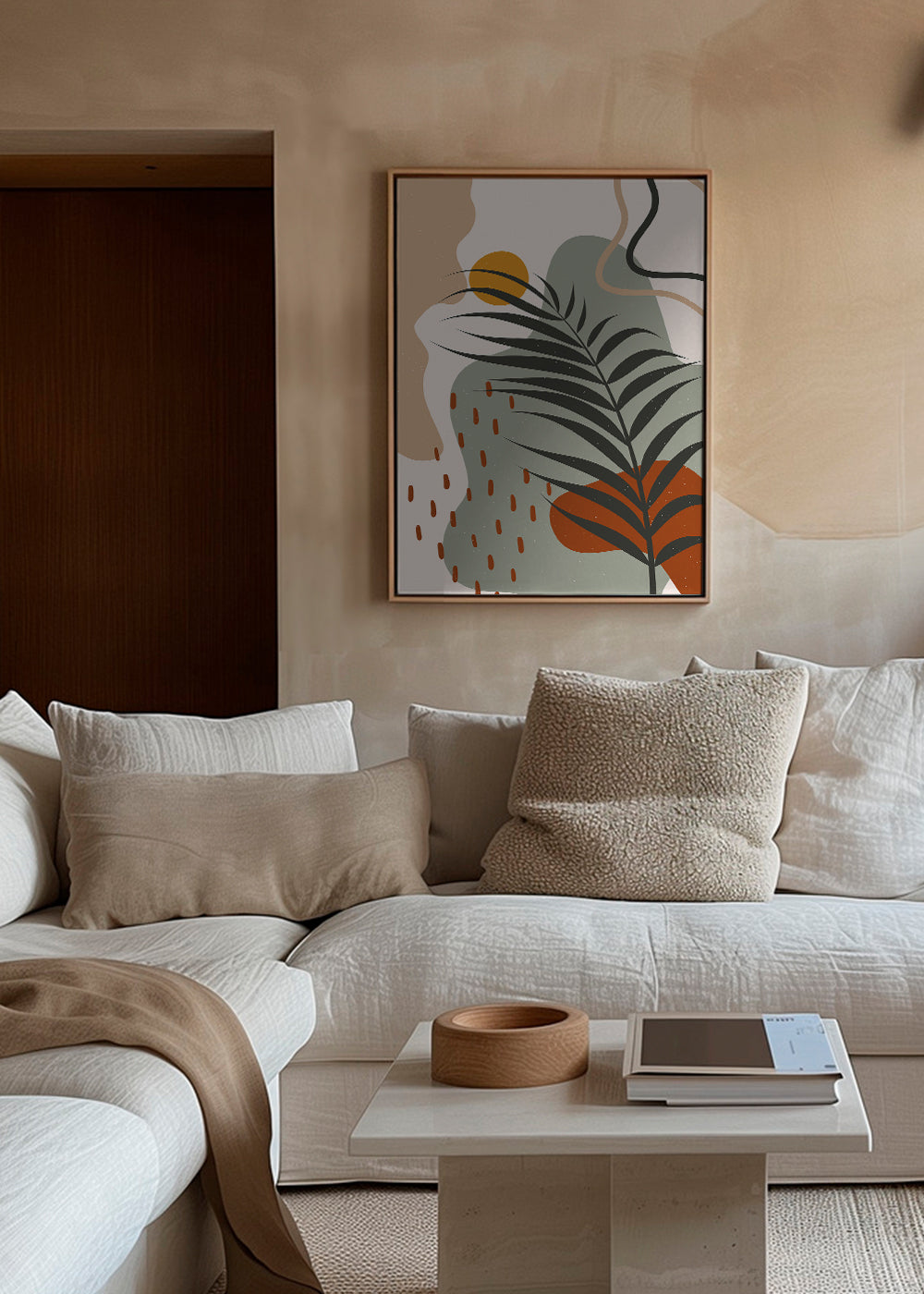 Botanische poster met tropisch blad minimal