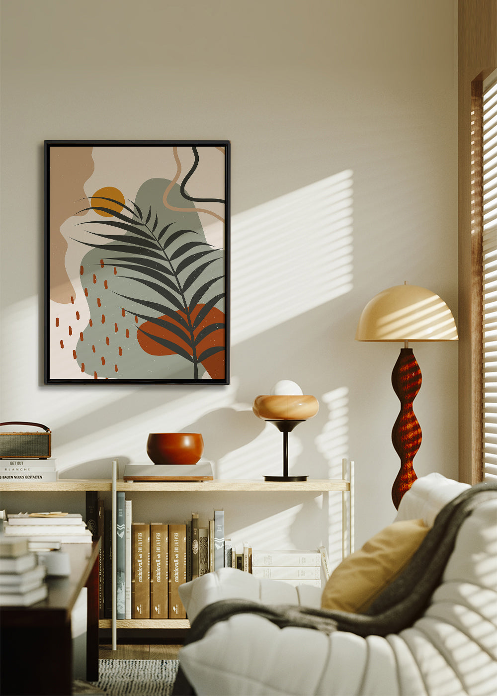 Botanische poster met tropisch blad minimal