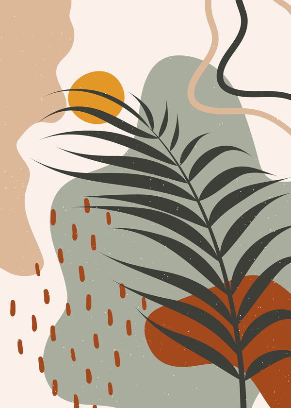Botanische poster met tropisch blad minimal