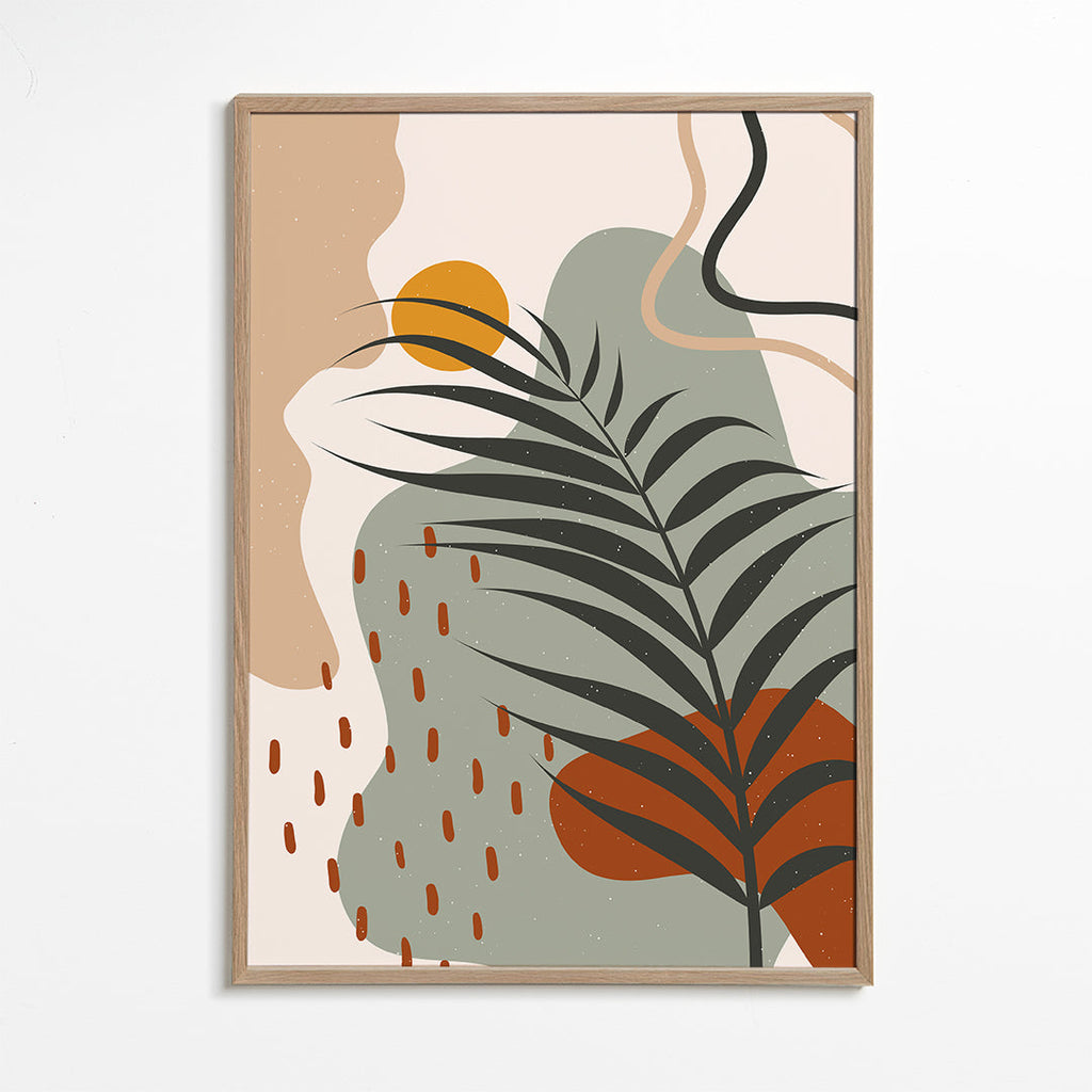 Botanische poster met tropisch blad minimal