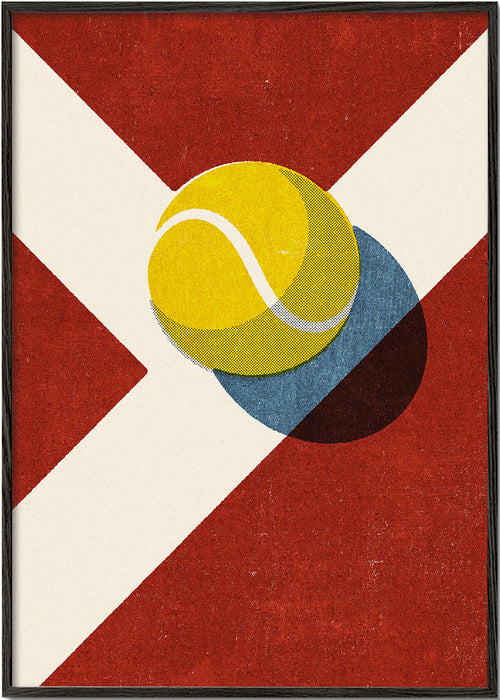 Sportkunst: grafische tennisbal