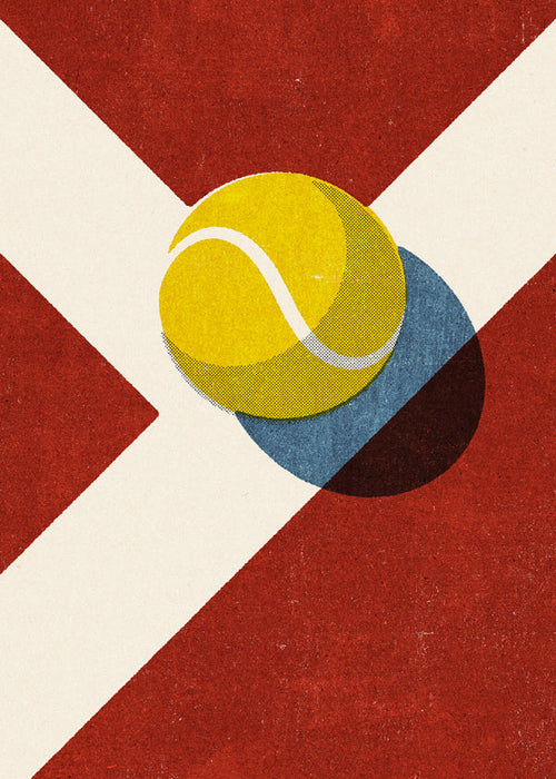 Sportkunst: grafische tennisbal