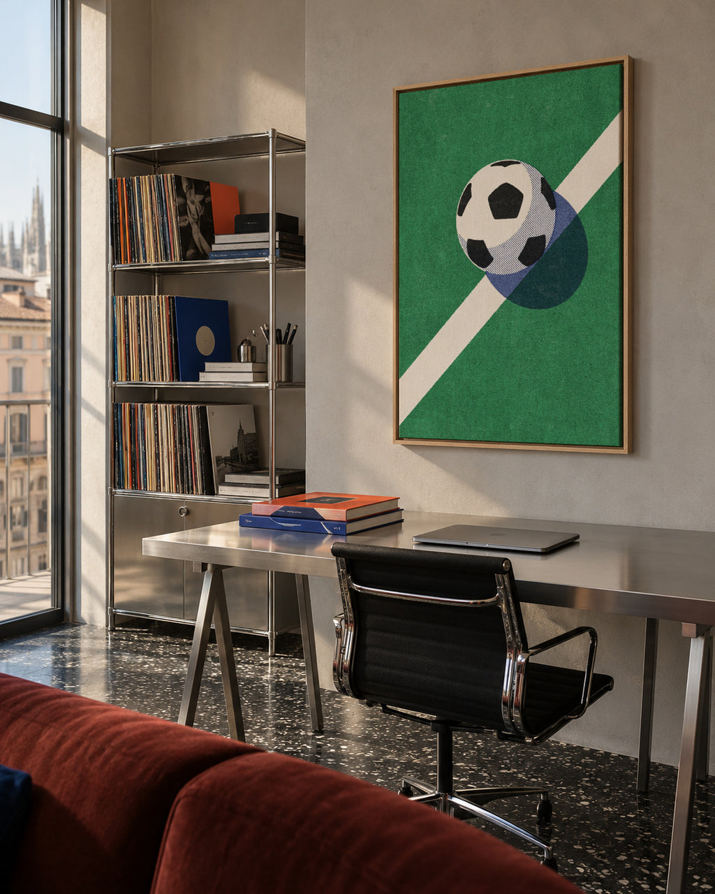 BALLS / Football - Framed canvas in an interior