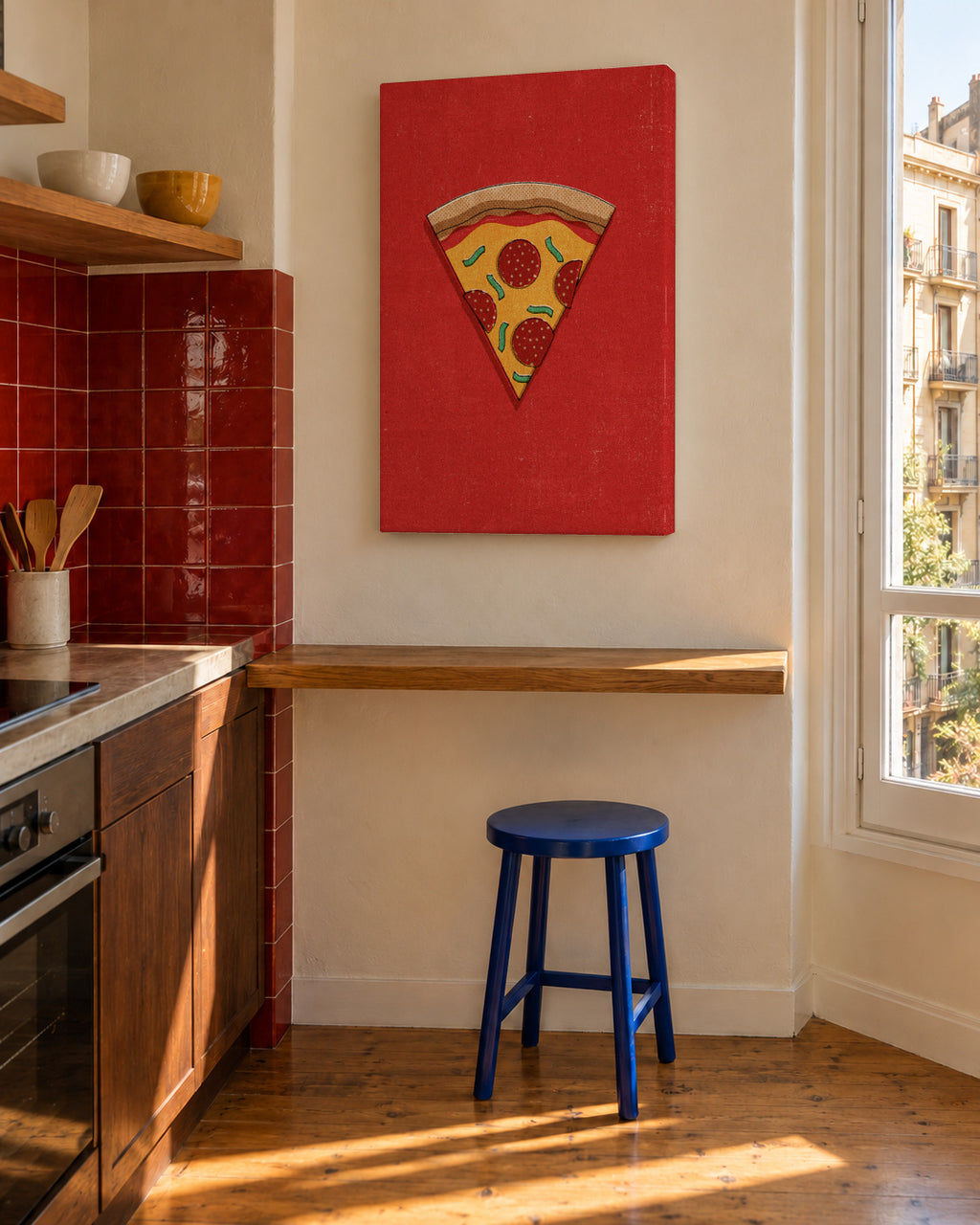 FAST FOOD / Pizza - Unframed canvas in an interior