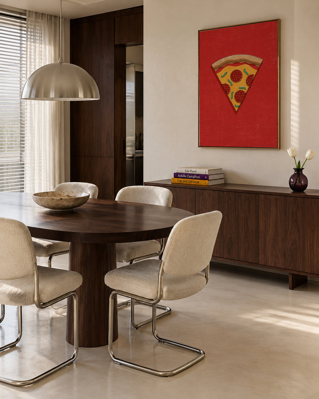 FAST FOOD / Pizza - Framed canvas in an interior