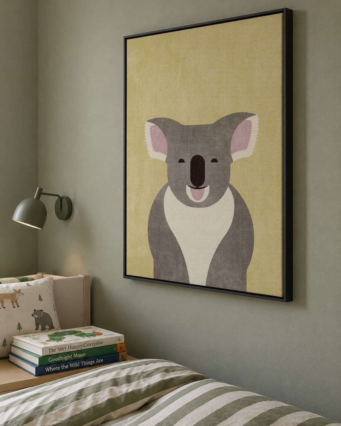 FAUNA / Koala Bear - Framed canvas in an interior