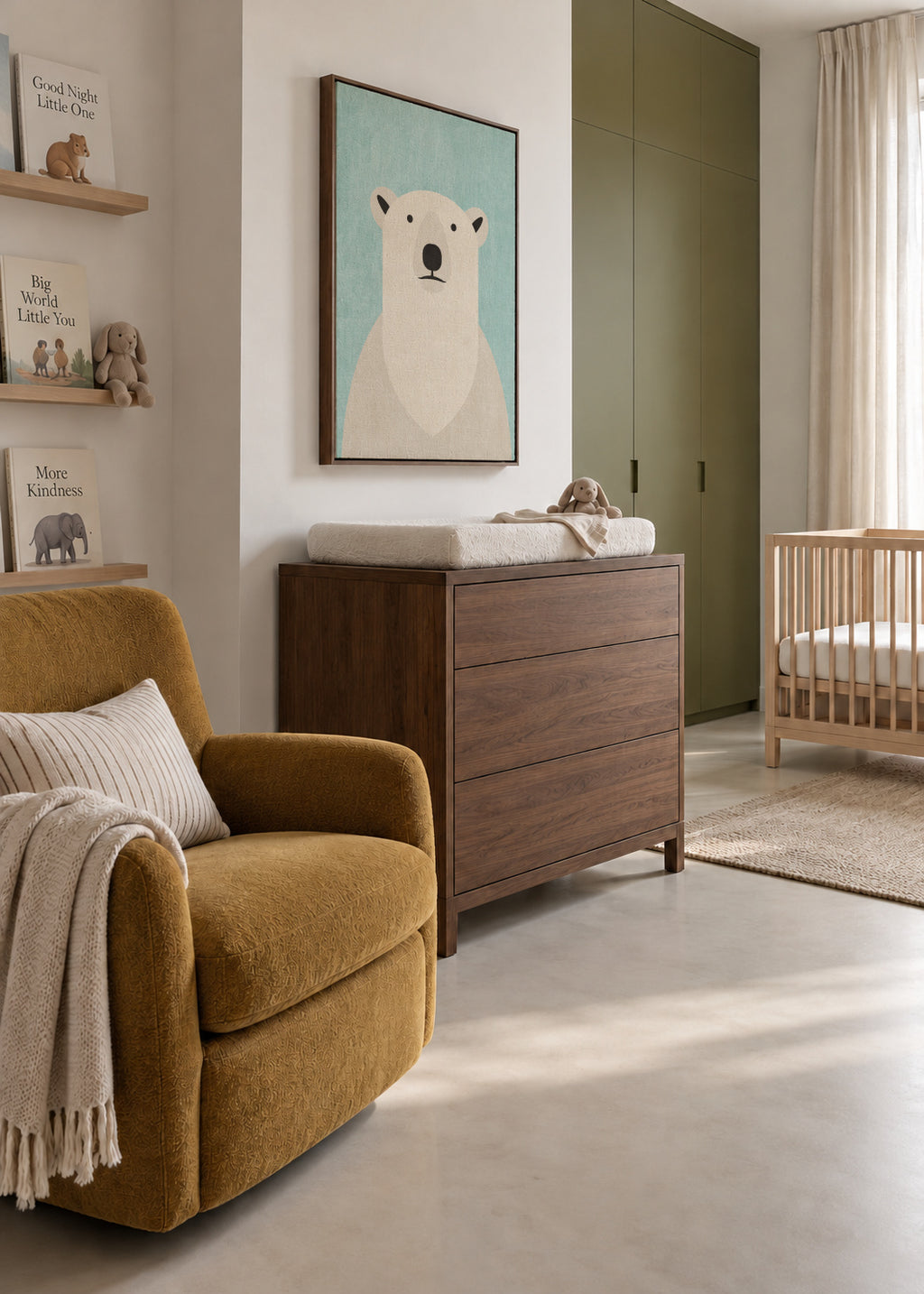 FAUNA / Polar Bear - Framed canvas in an interior
