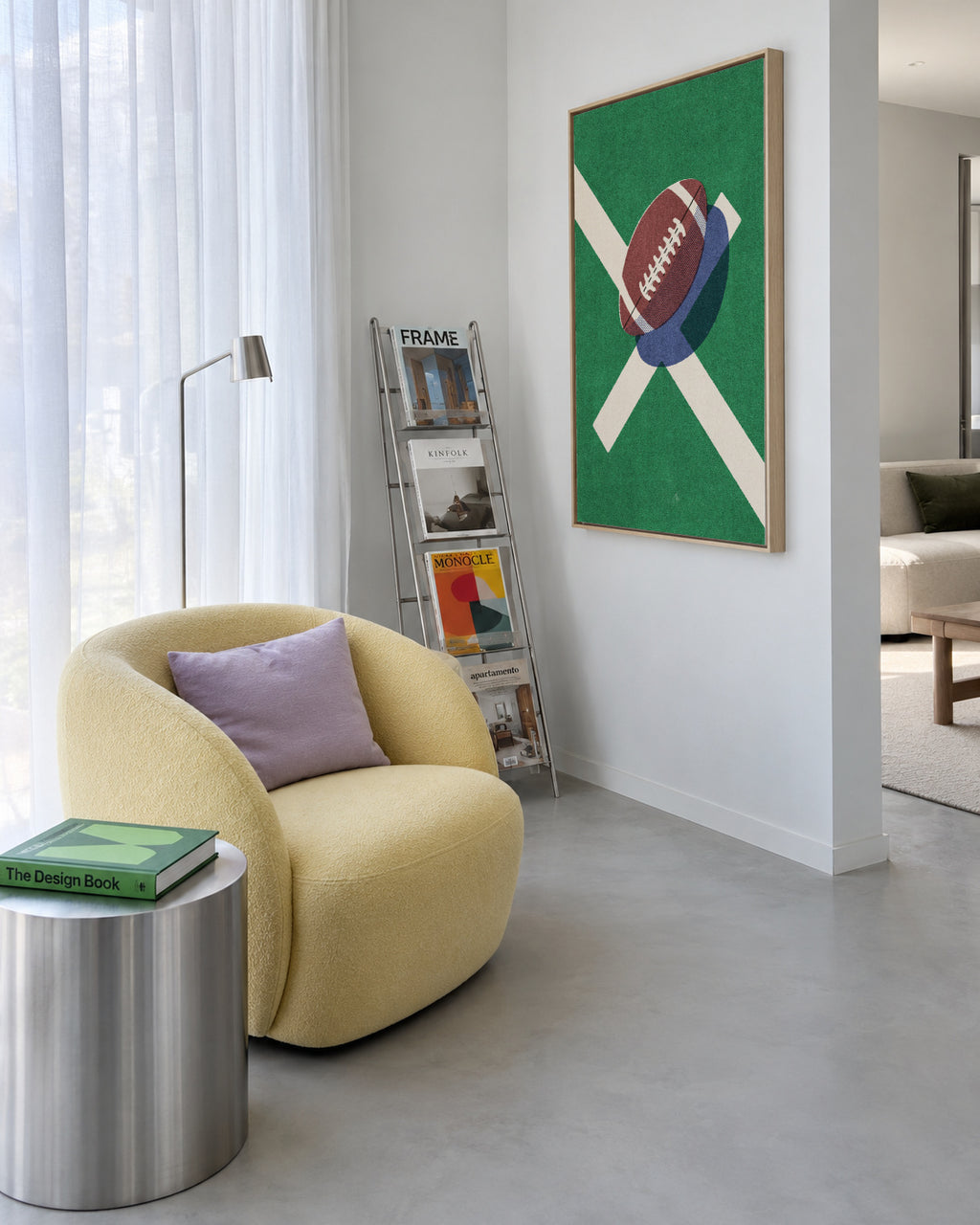 BALLS / American Football - Framed canvas in an interior