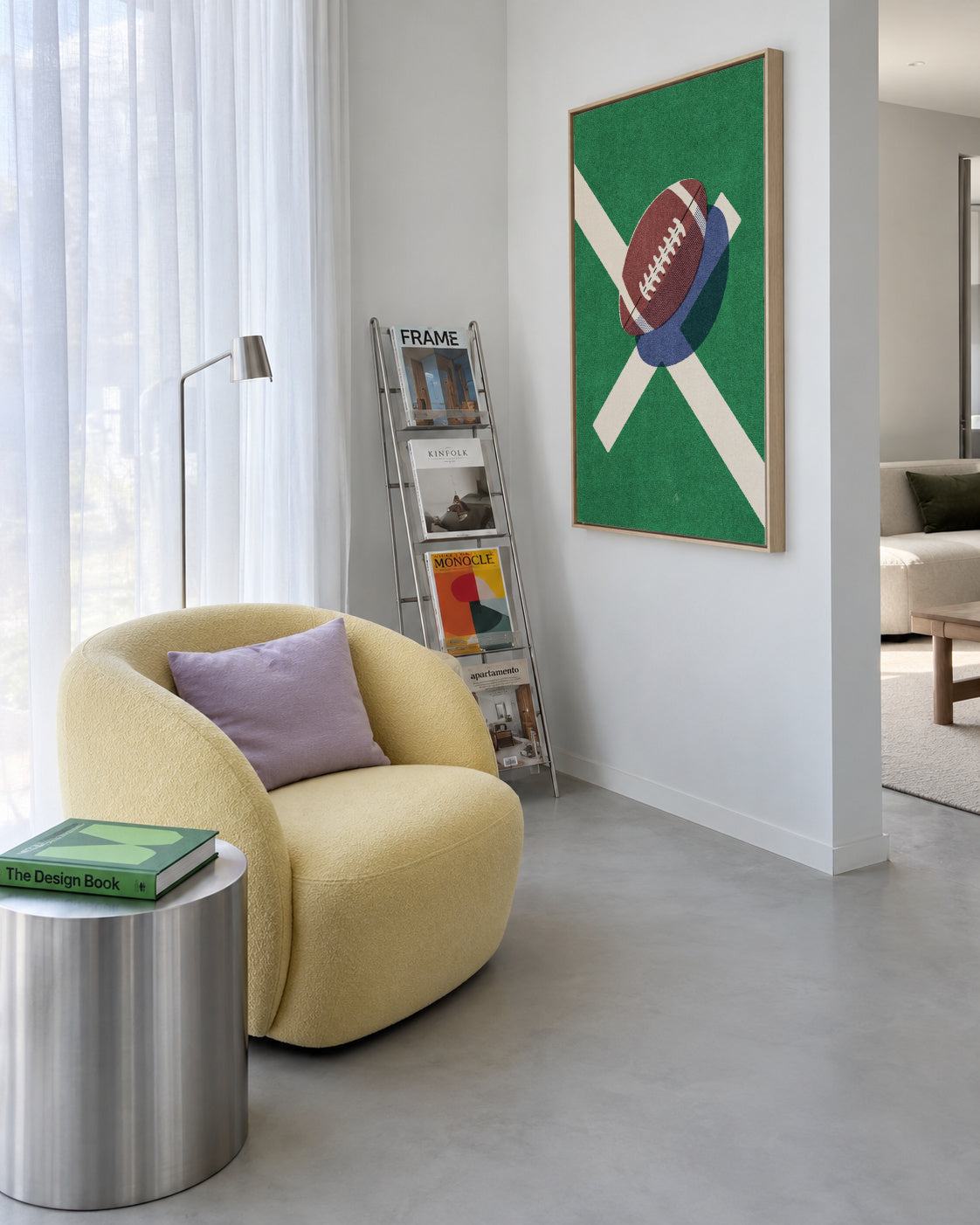 BALLS / American Football - Framed canvas in an interior