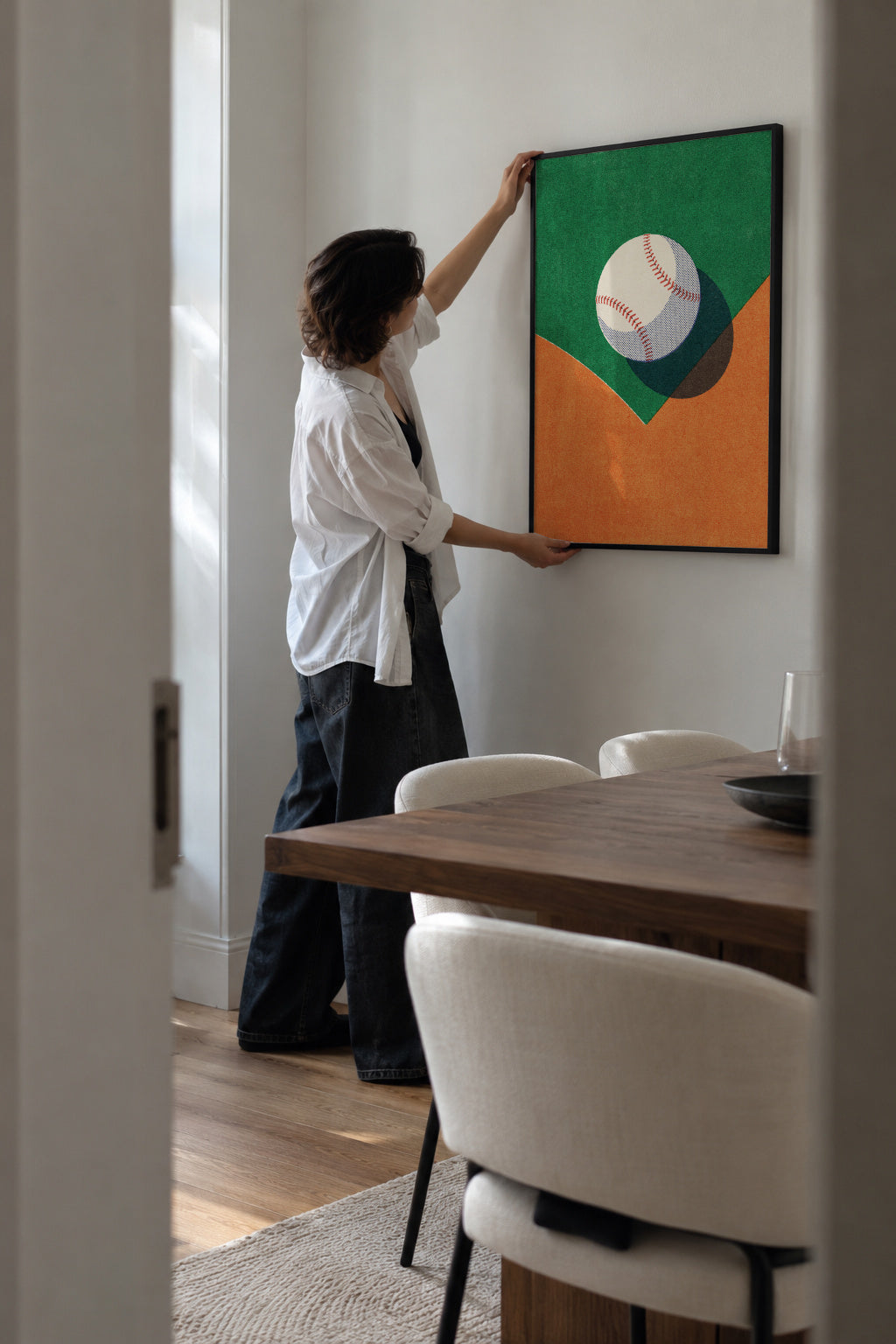 BALLS / Baseball - Framed poster in an interior
