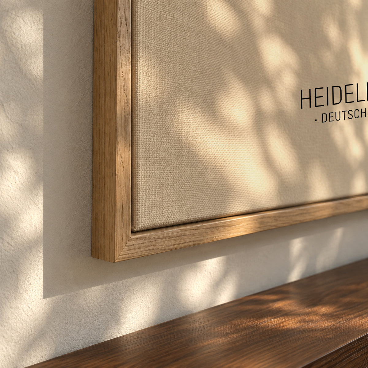 Heidelberg Skyline beige - Framed canvas detail