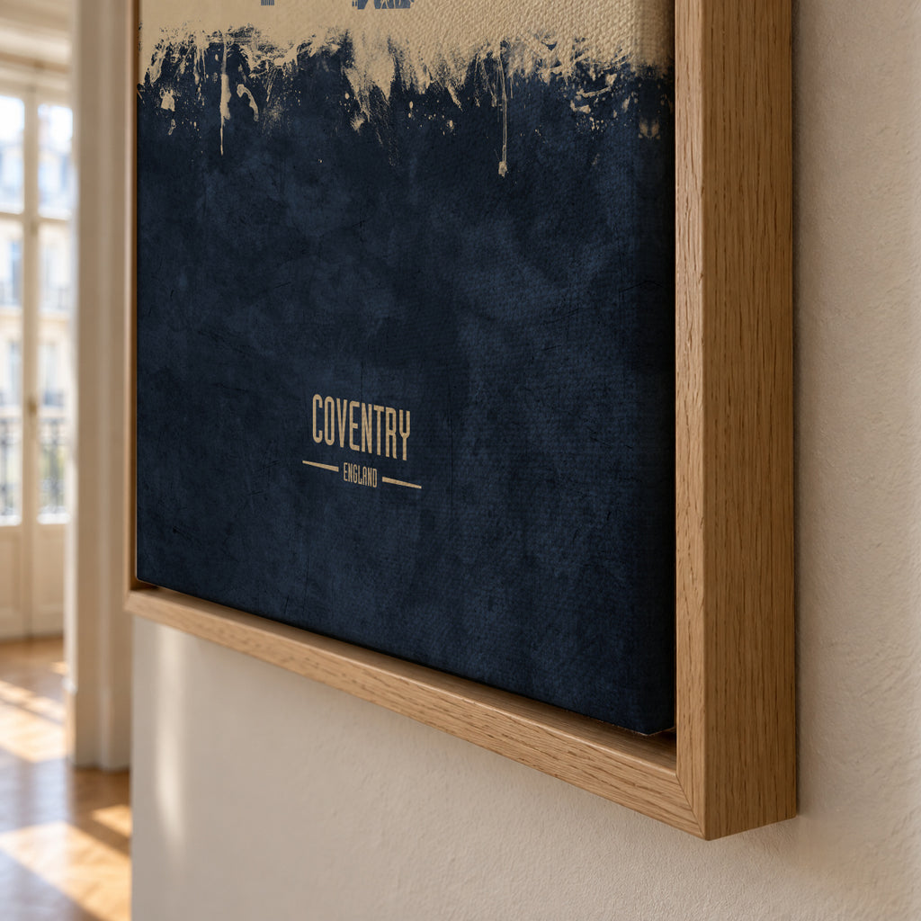 Coventry Skyline azul - Framed canvas detail
