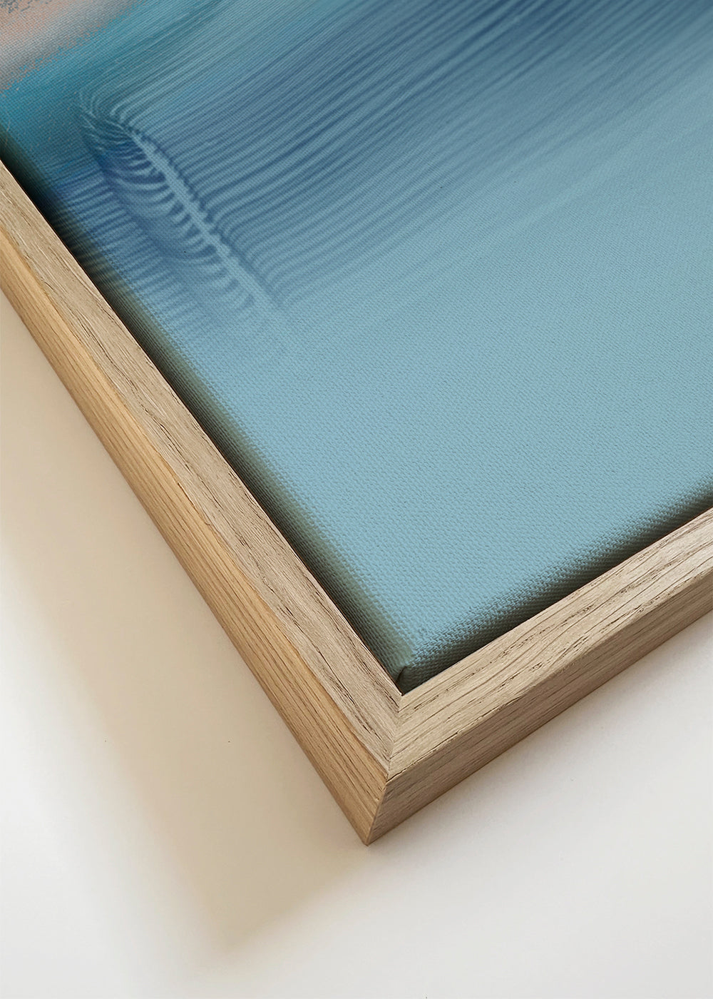 Abstract kunstwerk in blauwe en aardlagen