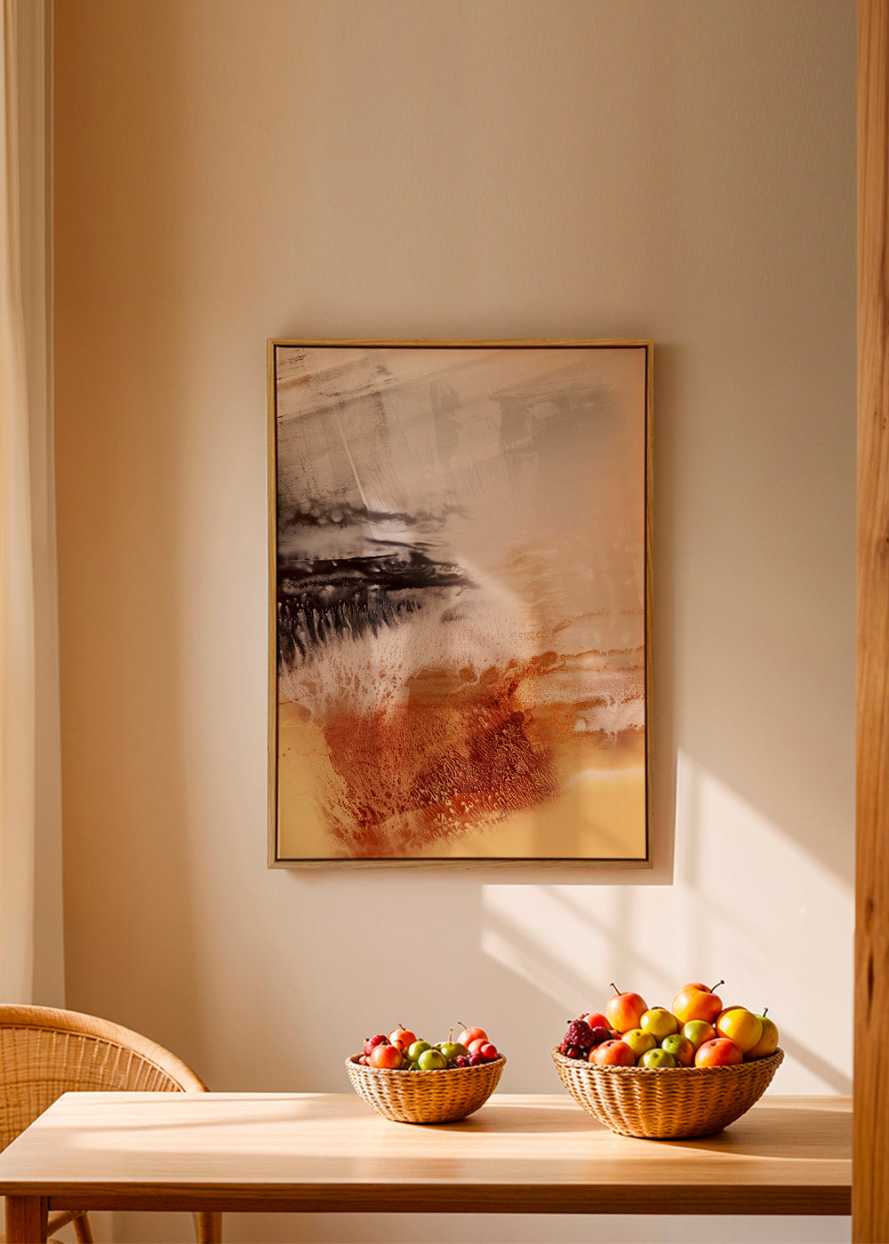 Abstract kunst organische textuur geel en bruin
