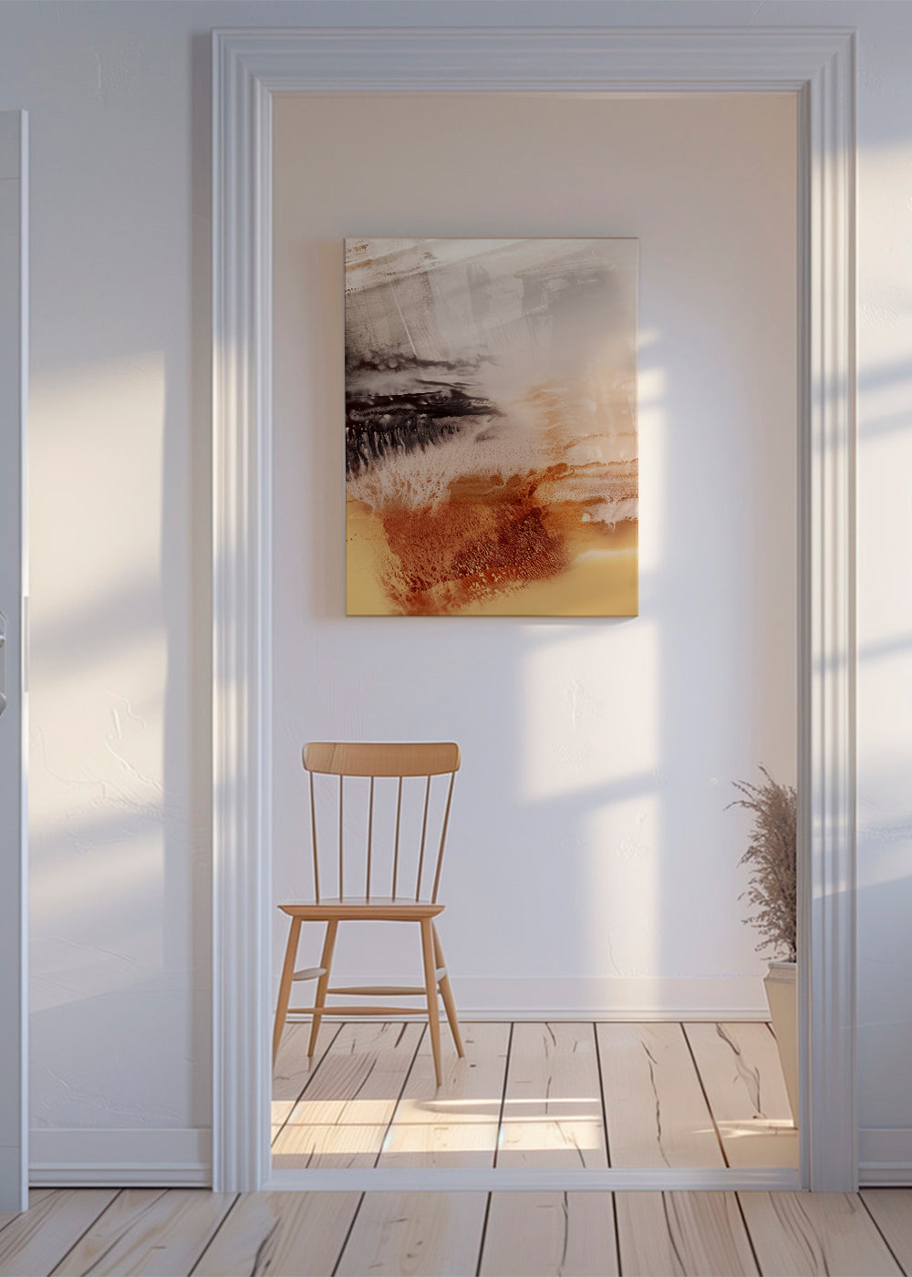Abstract kunst organische textuur geel en bruin