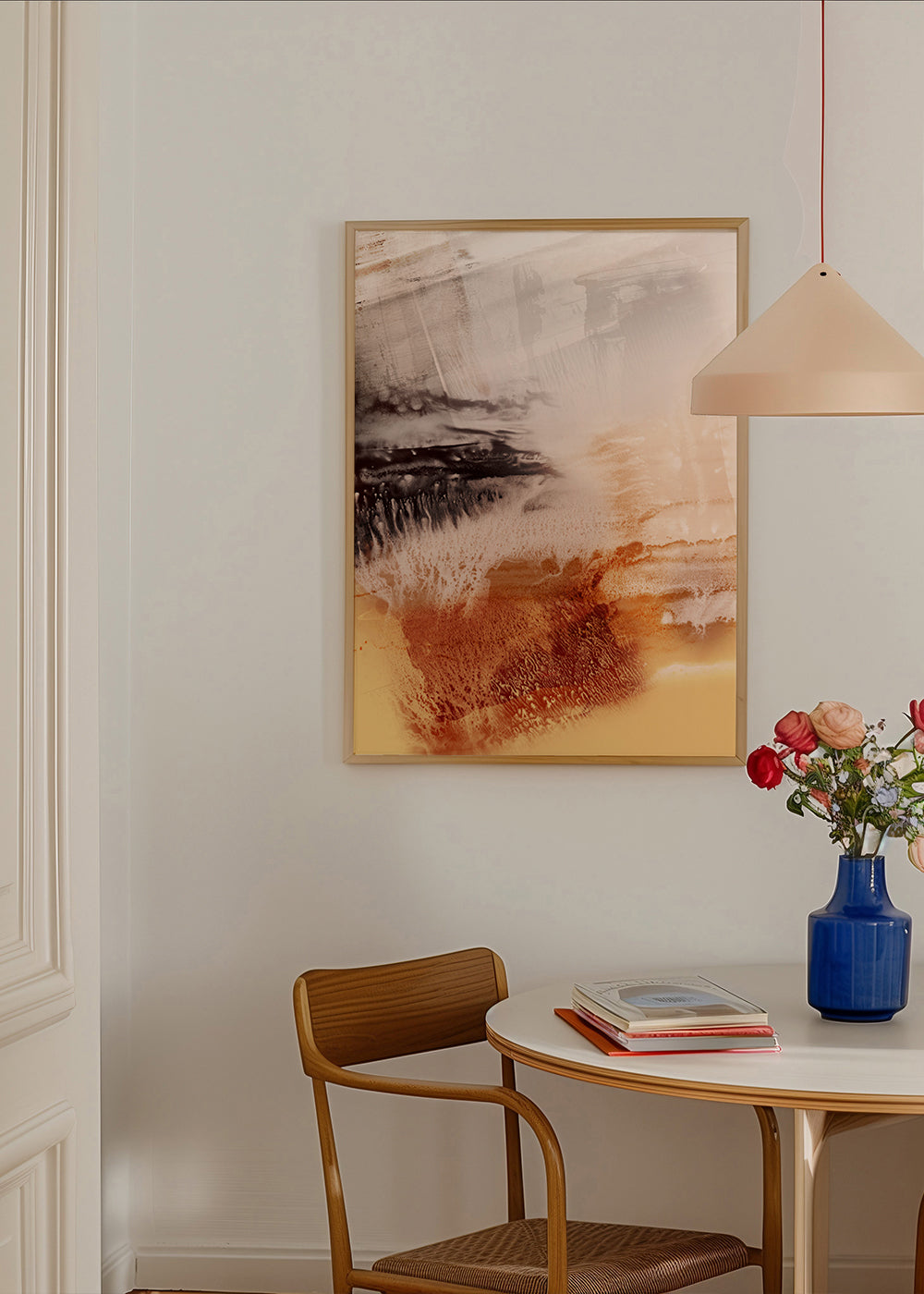 Abstract kunst organische textuur geel en bruin