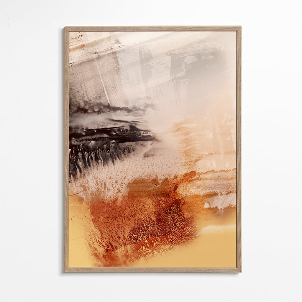 Abstract kunst organische textuur geel en bruin