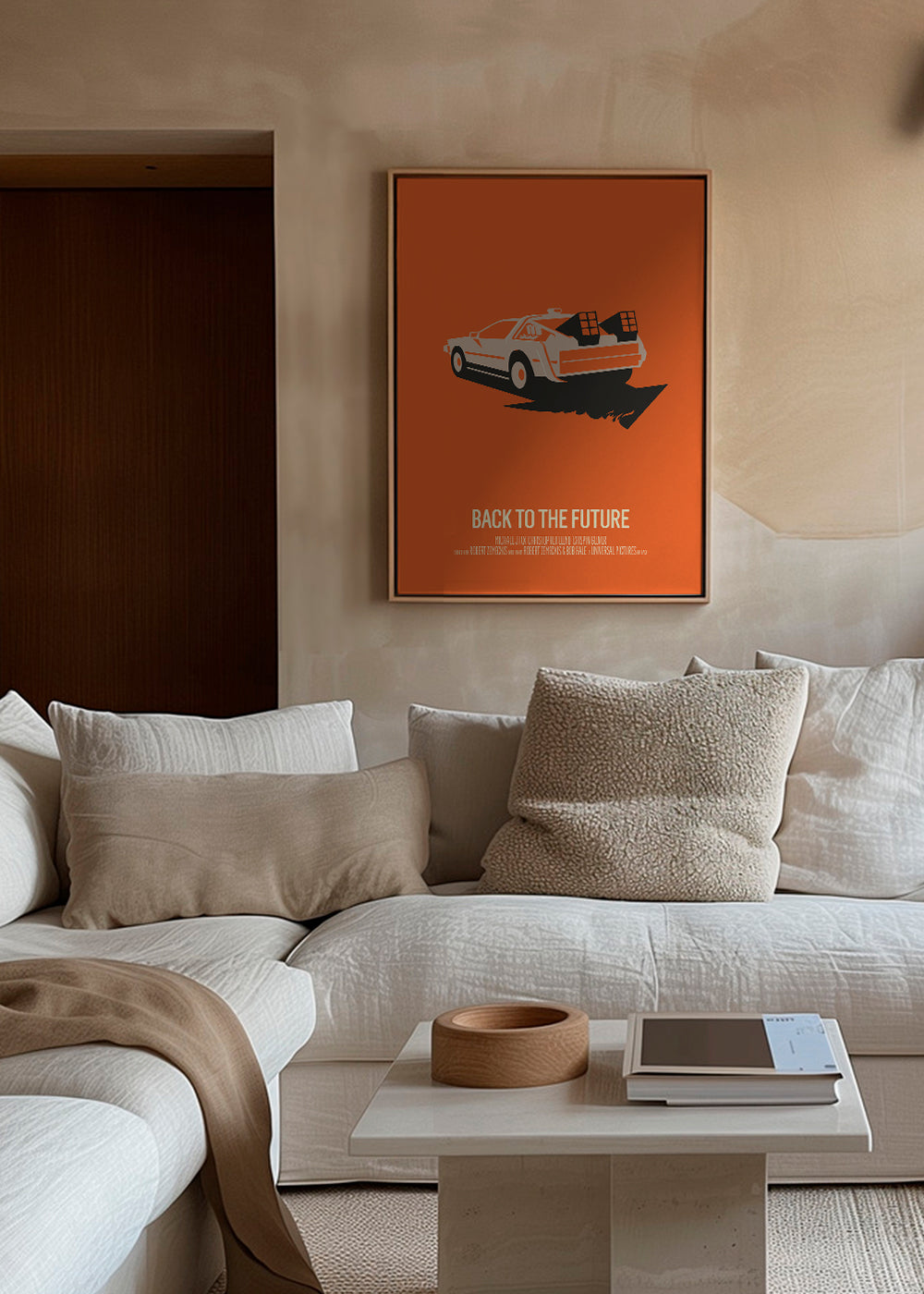 Vintage poster DeLorean oranje