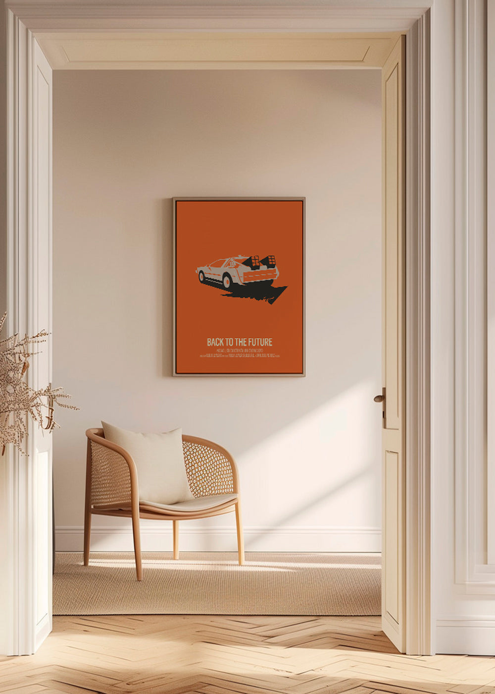 Vintage poster DeLorean oranje