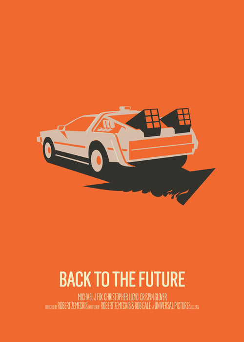 Vintage poster DeLorean oranje