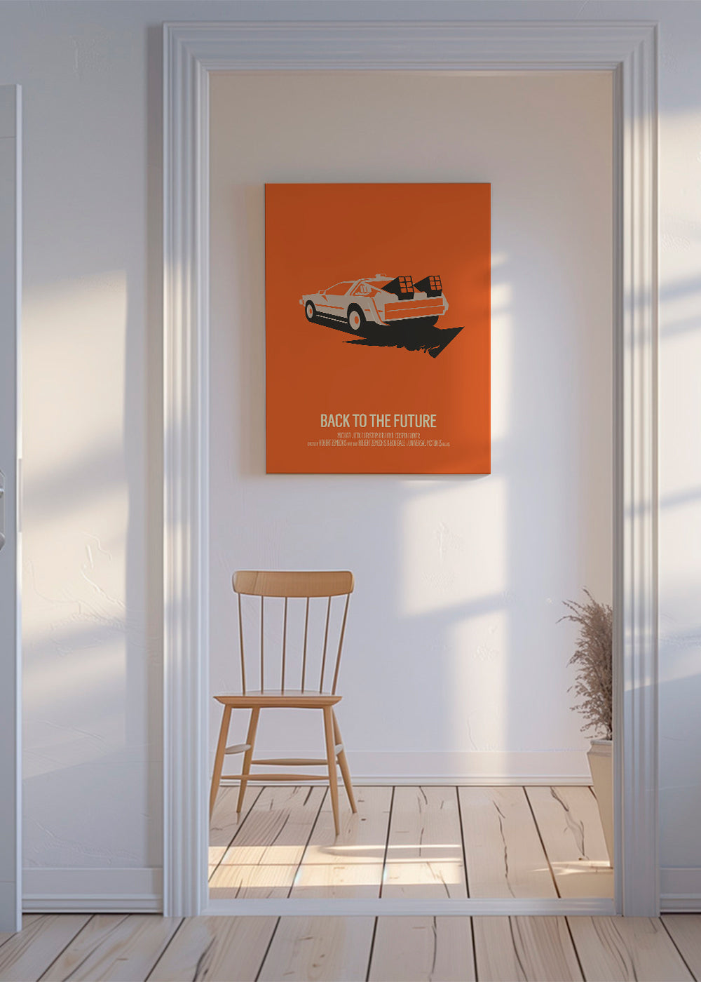 Vintage poster DeLorean oranje