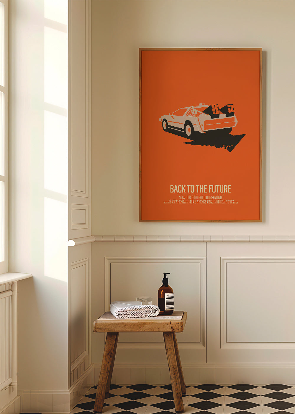 Vintage poster DeLorean oranje
