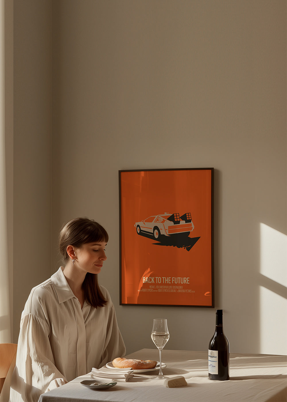 Vintage poster DeLorean oranje