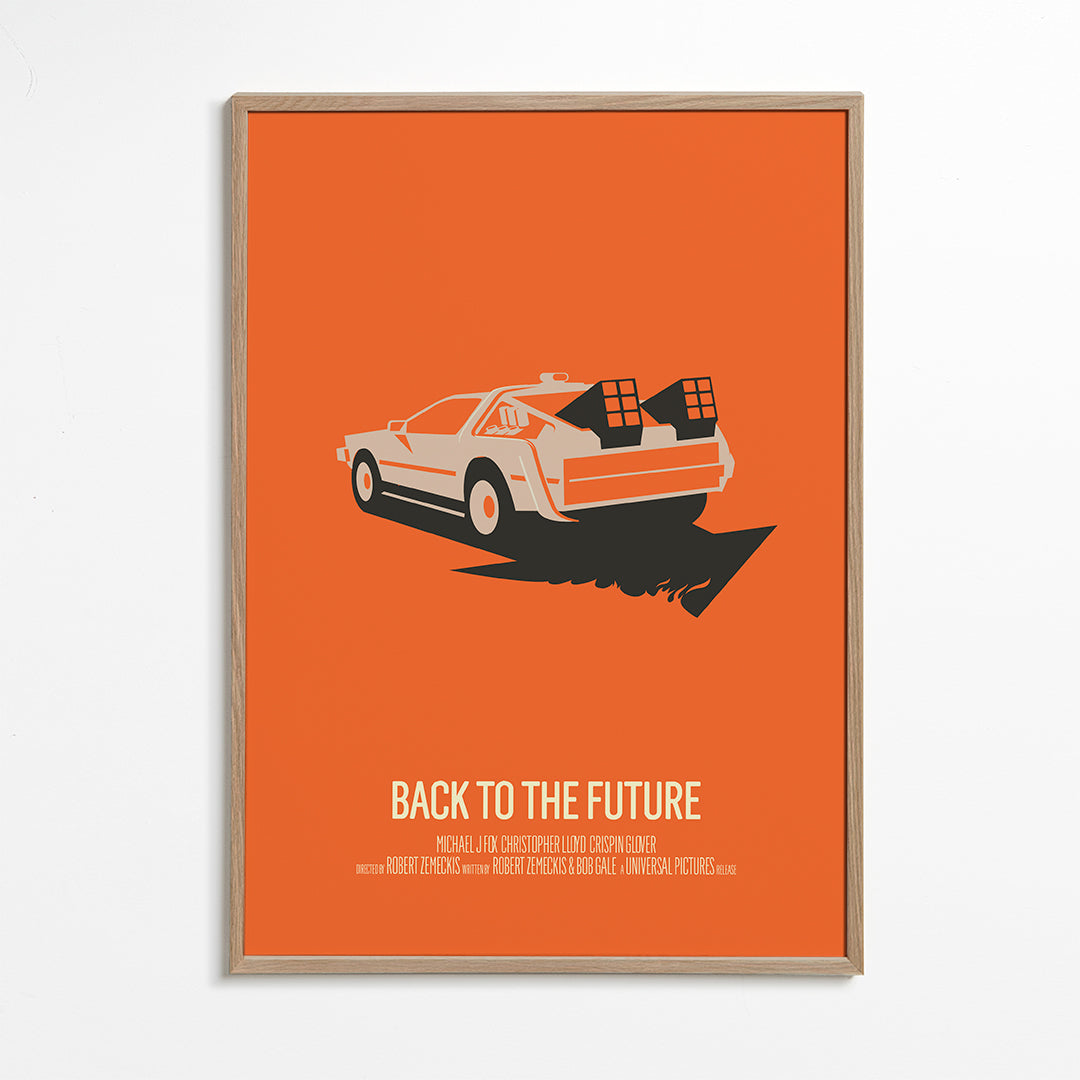 Vintage poster DeLorean oranje