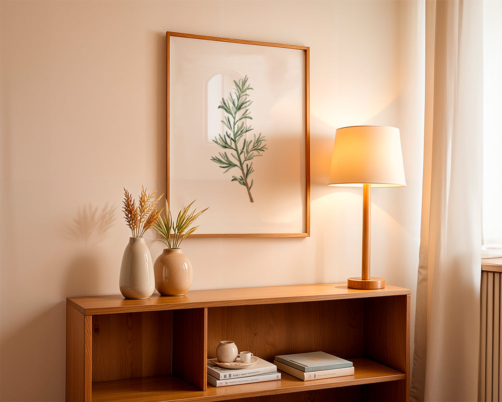 Botanische print: rozemarijn tak aquarel
