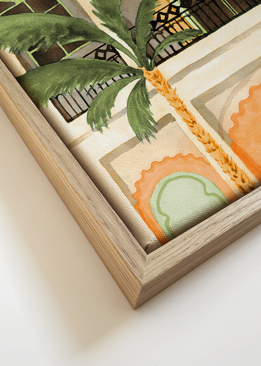 Keuken kunst: riad-gevel in aquarel