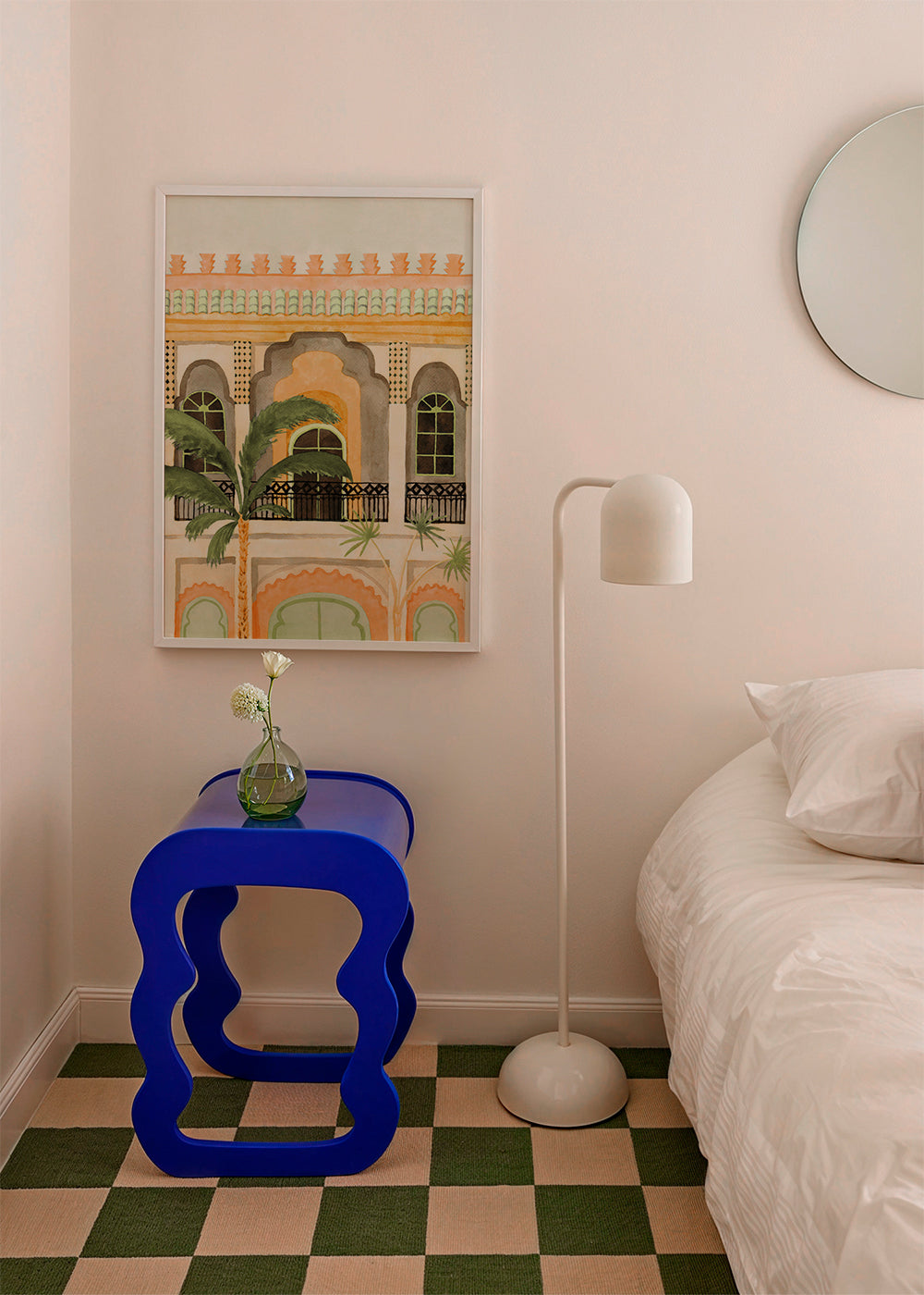 Keuken kunst: riad-gevel in aquarel