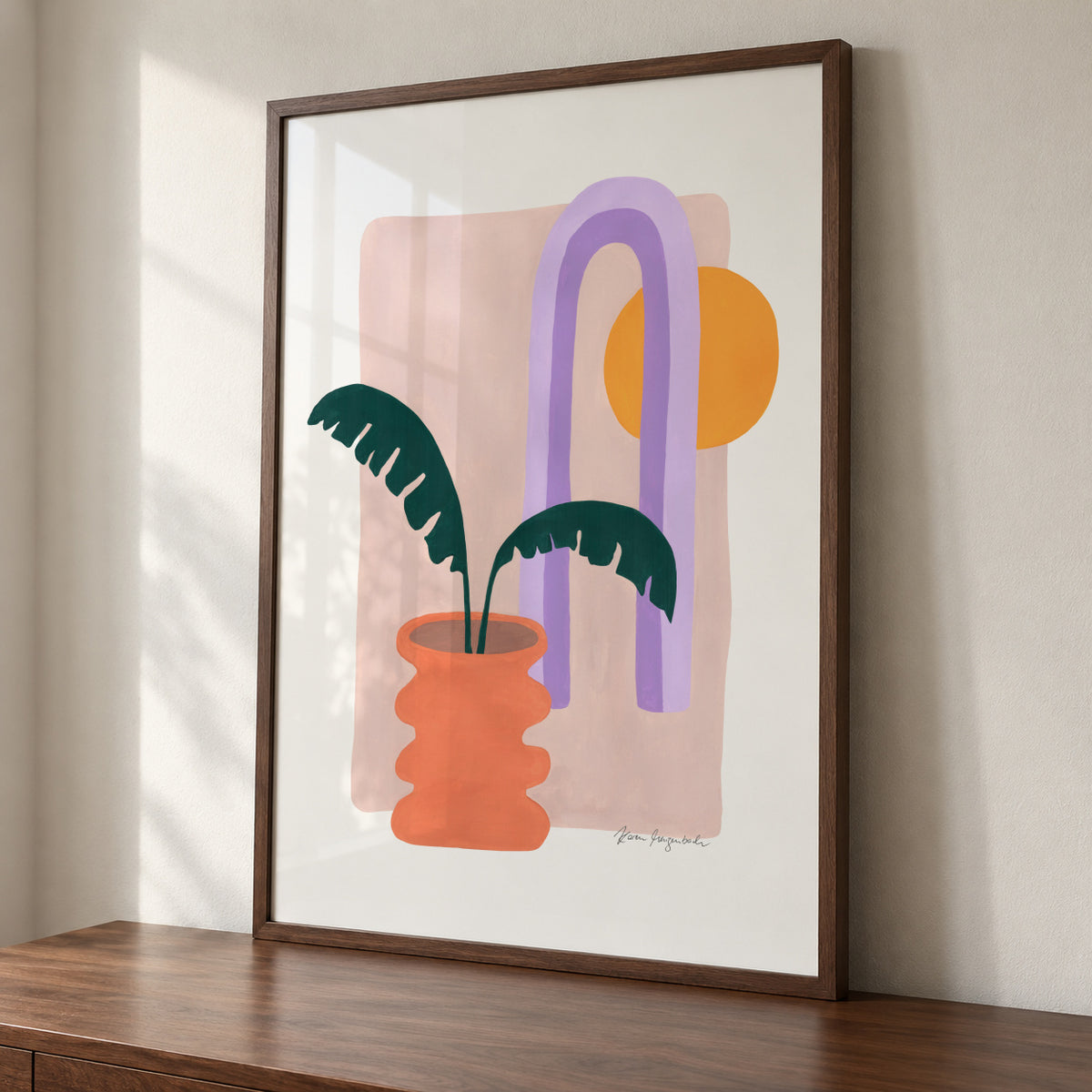 Banana & Sunshine - Framed poster detail