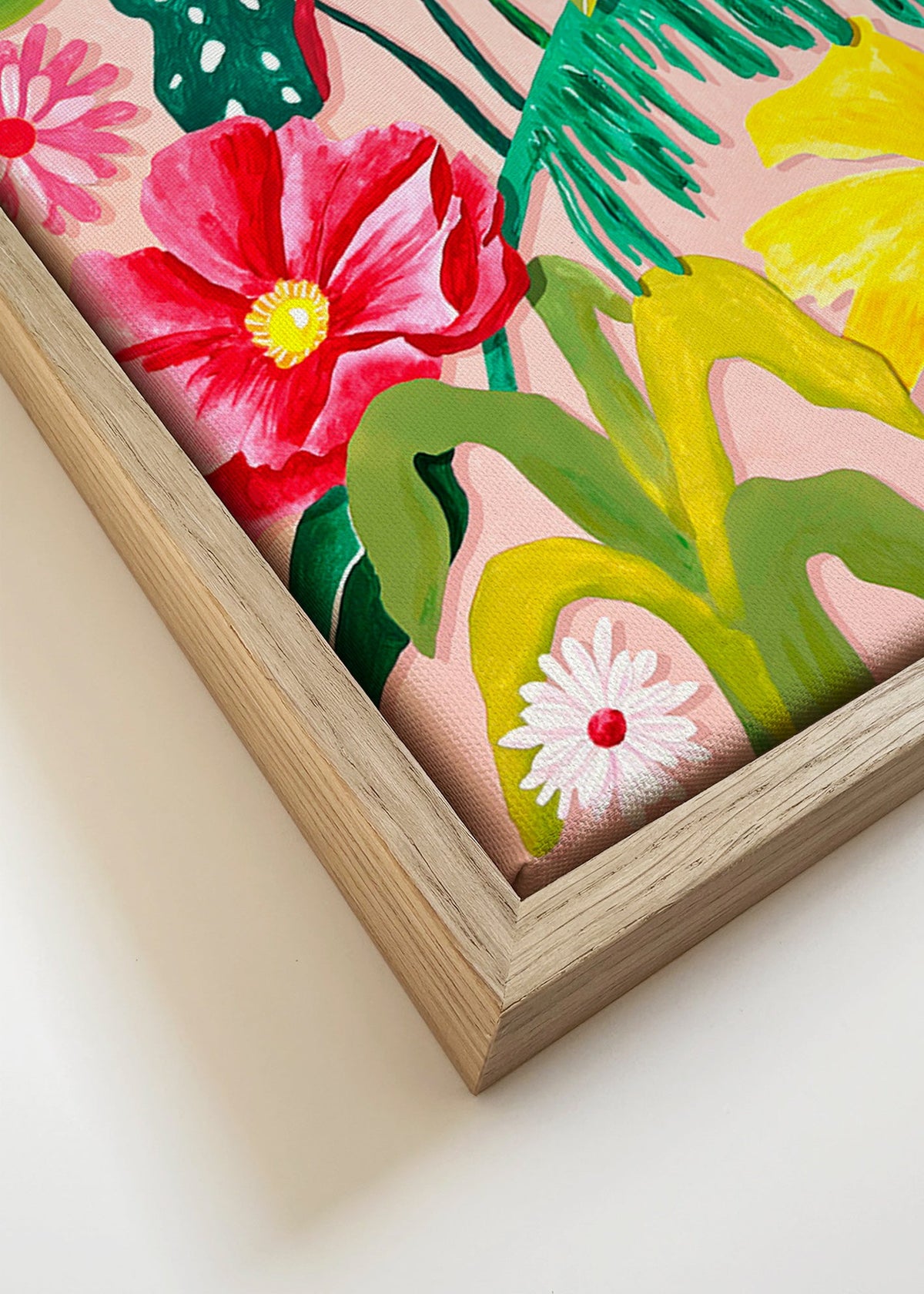Botanische print met levendige bloemen