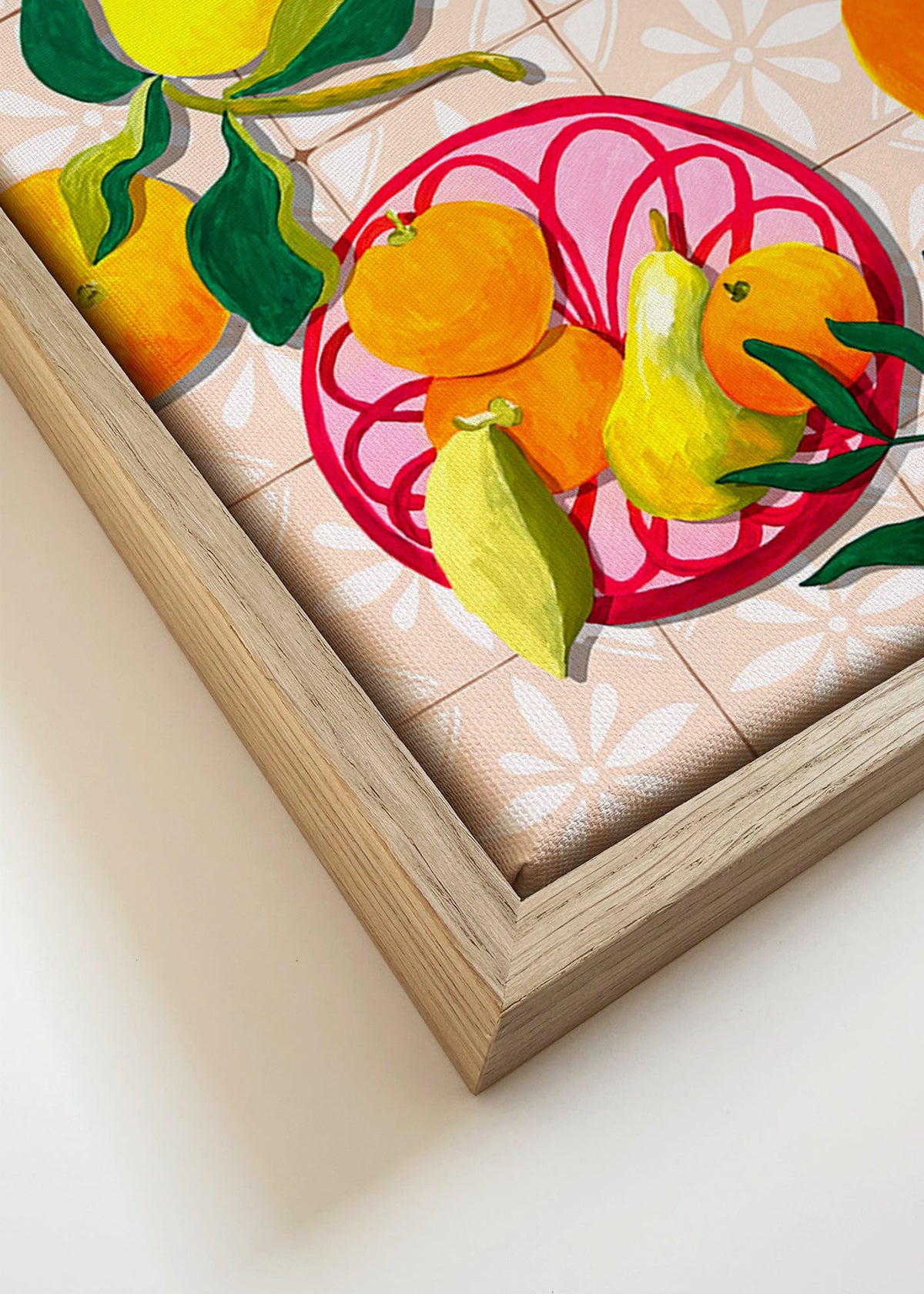 Keuken kunst met fruit en keramiek