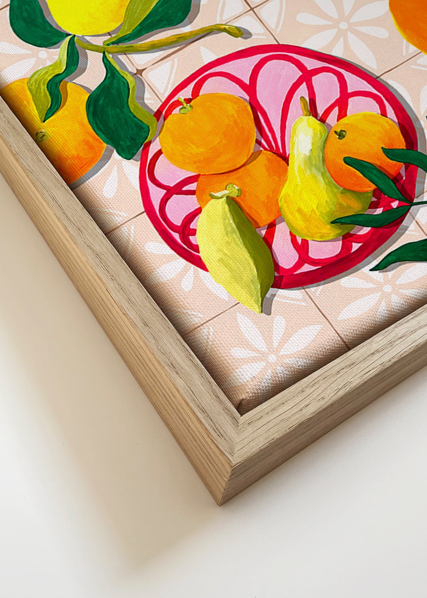 Keuken kunst met fruit en keramiek