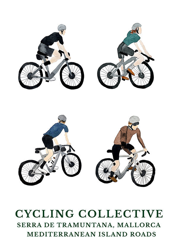 Sportkunst Mallorca fietsers