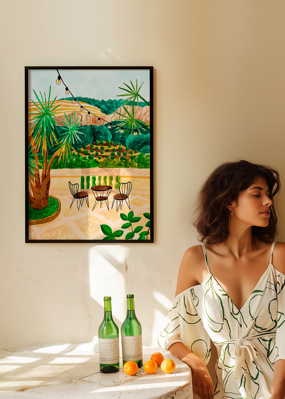 Botanische poster: mediterrane terras