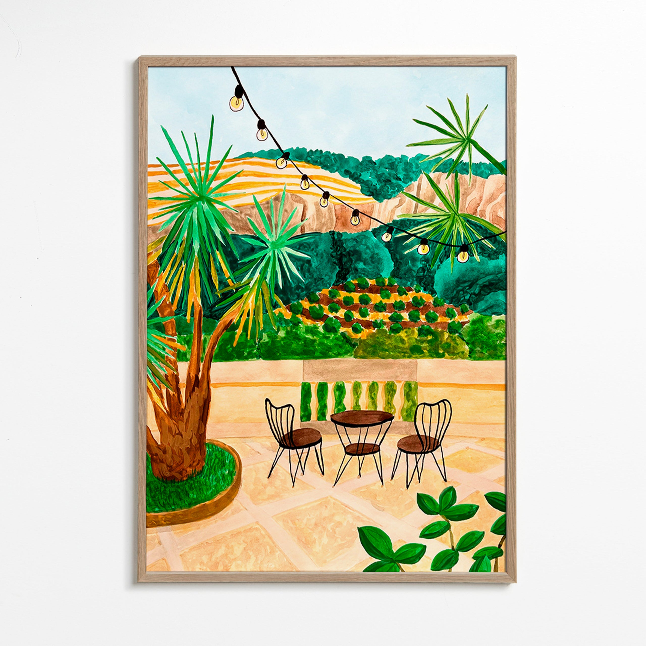 Botanische poster: mediterrane terras